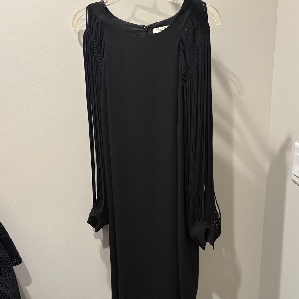 Halston Heritage Black Long Sleeve Dress